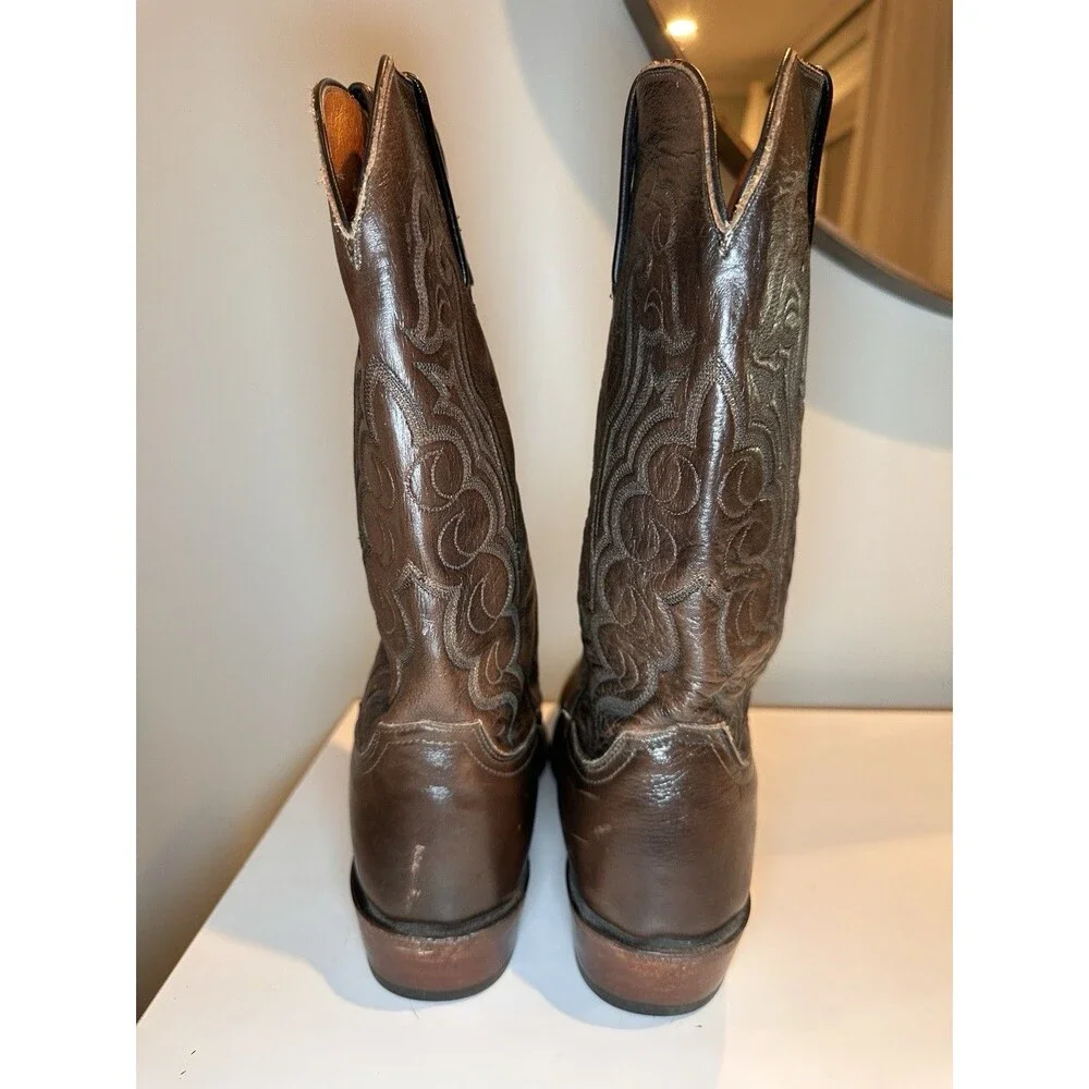 1883 Lucchese Mens Western Leather Boots Size 11D Rich Brown N1615 USA